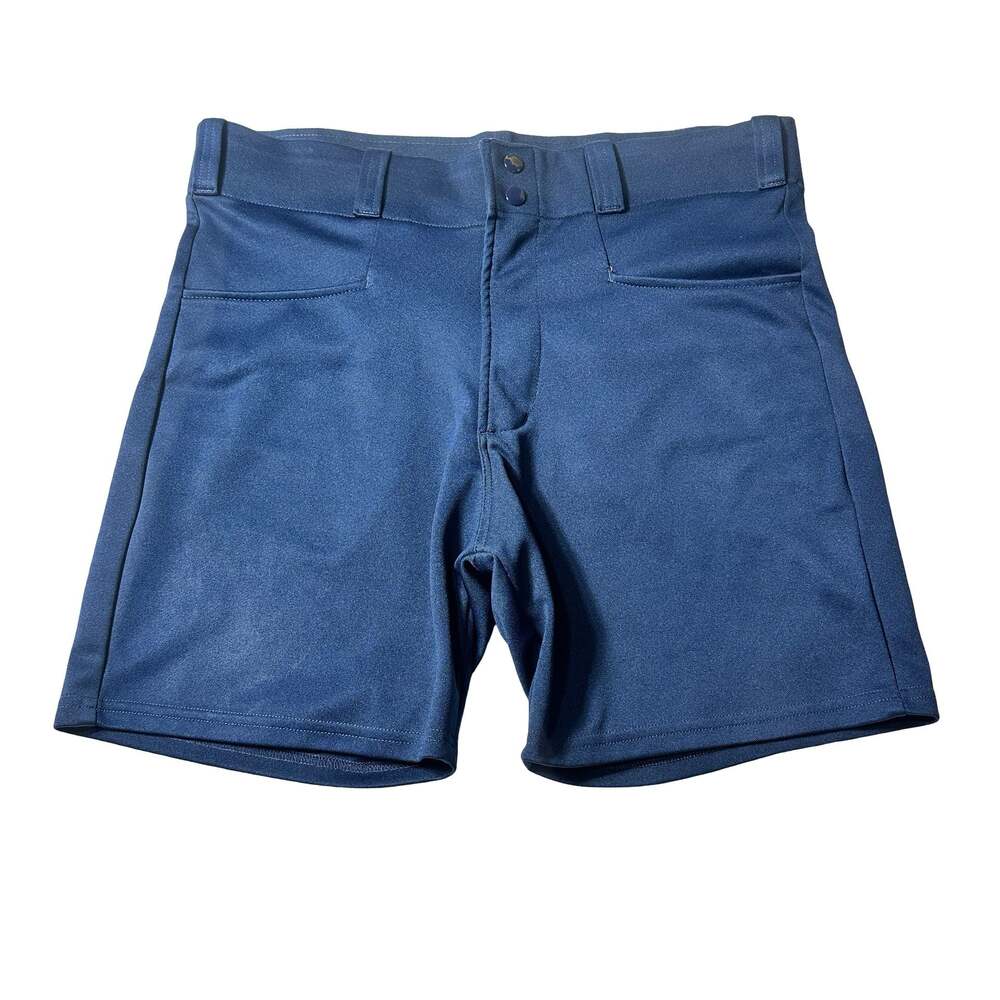 Teamwork Athletic Apparel Men Baseball Coach Shorts Navy Polyester 36-38 USA
